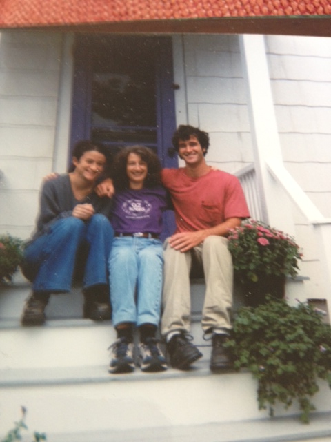 Brook and Ethan as teens with their mama at our Southwest Harbor home.
