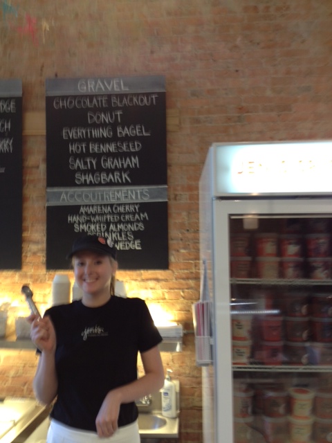 Sammie, our friendly server at Jeni's Splendid Ice Creams