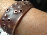copper bracelet, looks like it's from outer space...