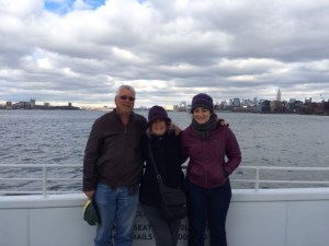 Dan, me and Brook ferrying across the Hudson today